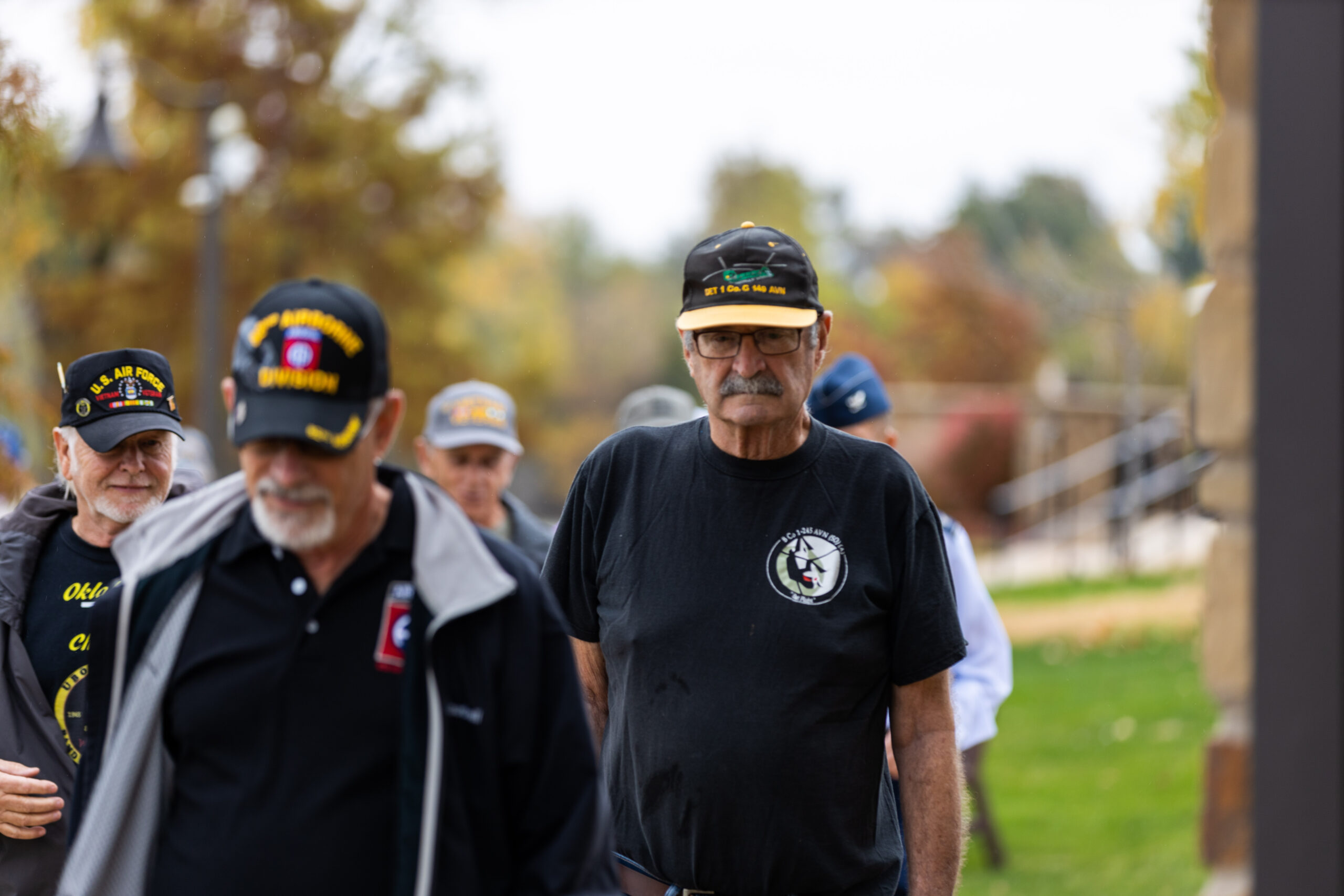 Veterans are completing the Freedom Walk at NewView's annual Veteran appreciation event.