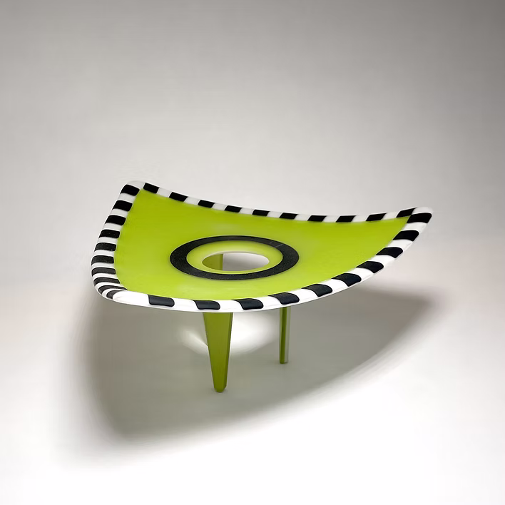 Fused Sand and Edge Glass Centerpiece