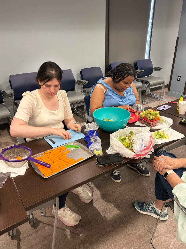 Keys to Work Attendees cooking