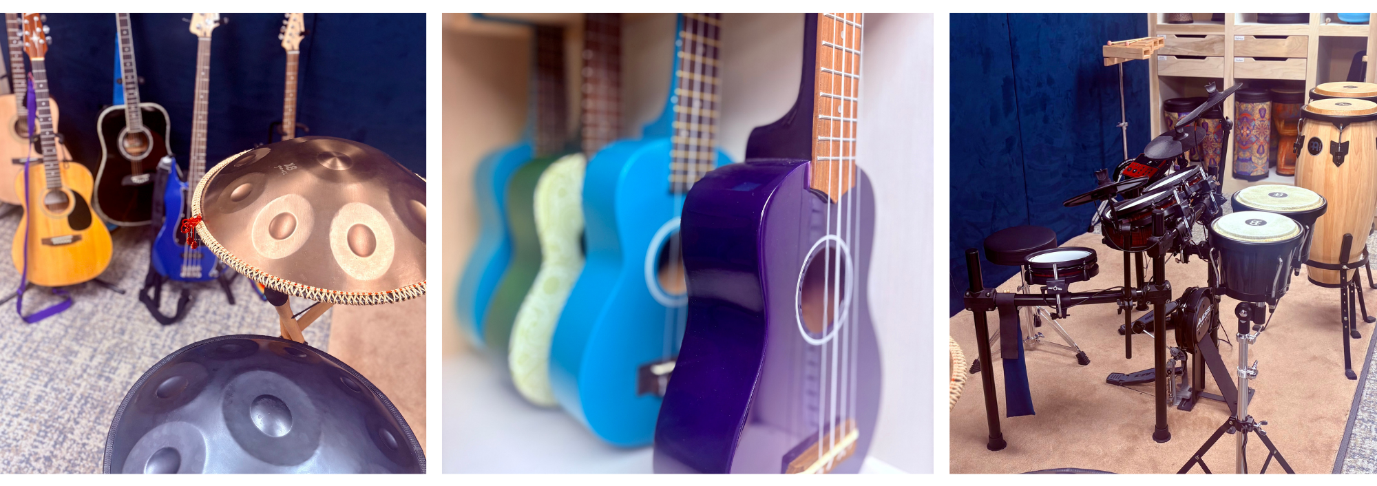 Collage of musical instruments