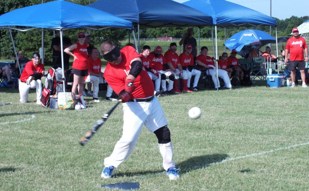 Oklahoma Lookout player swinging at bat.
