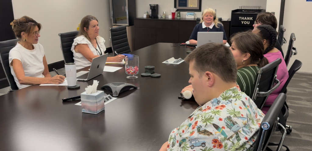 k2w young professionals utilizing learned skills in a mock interview